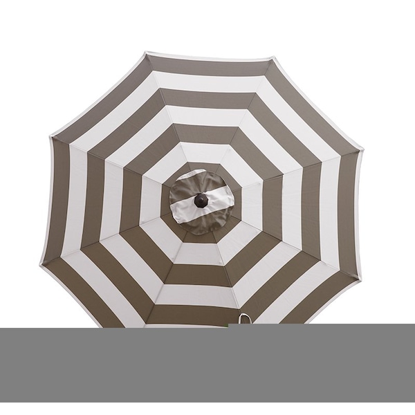 Living Accents 9 ft. Tiltable Tan Stripe Market Umbrella UMA908G31OBD313 - main